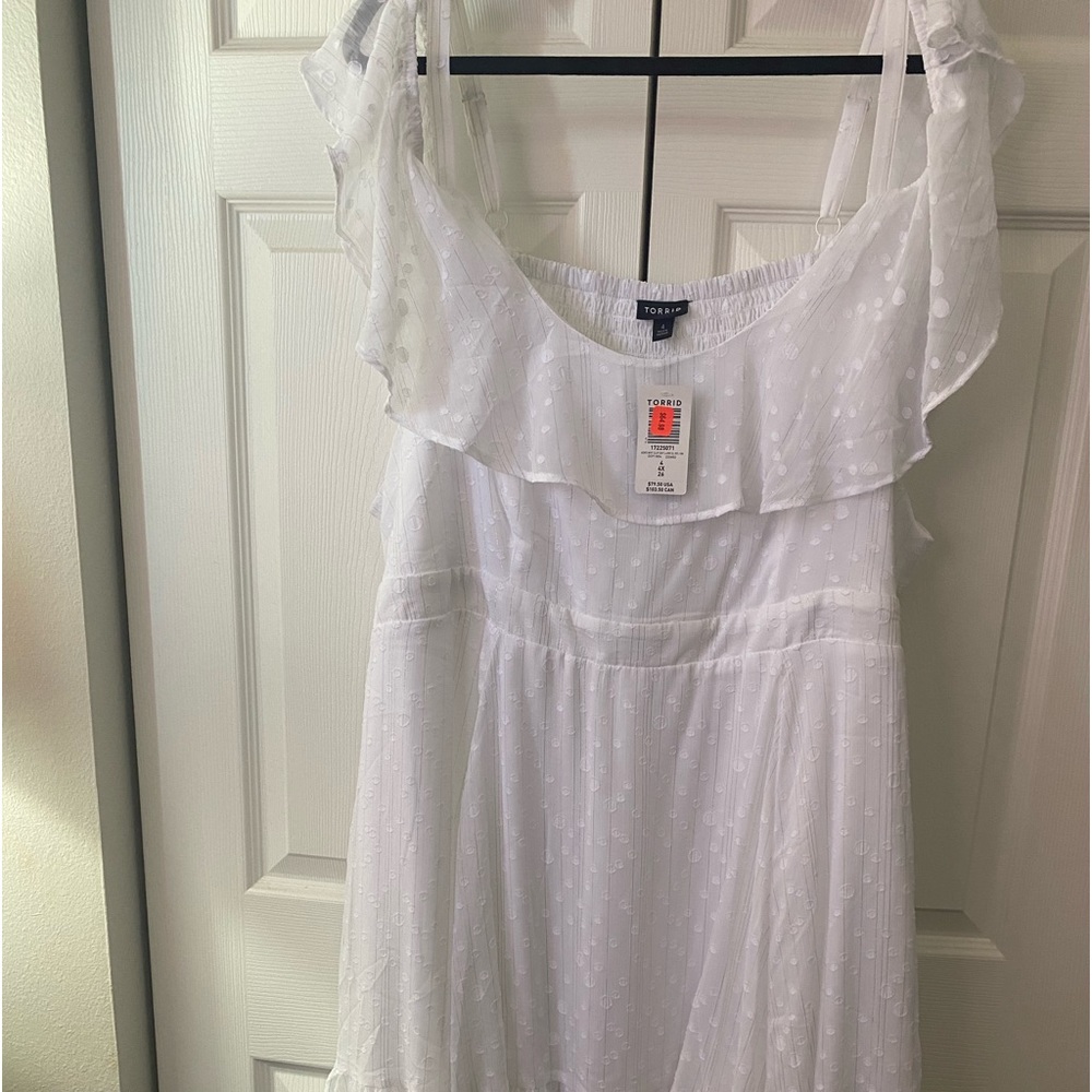 Torrid white and silver dress